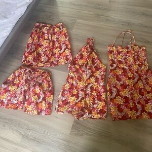 Playsuit, Dress, and 2 skirts